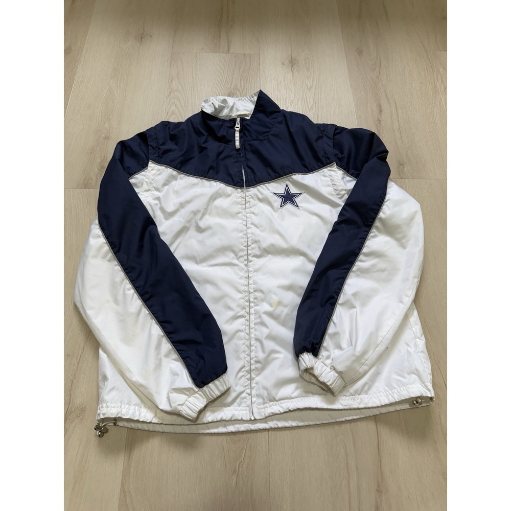 Vintage Y2K Dallas Cowboys Windbreaker Full Zip Jacket Women's Size XL